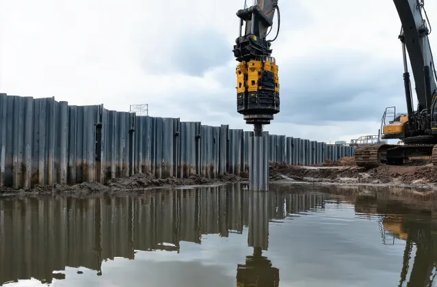 Marine sheet pile floodwall